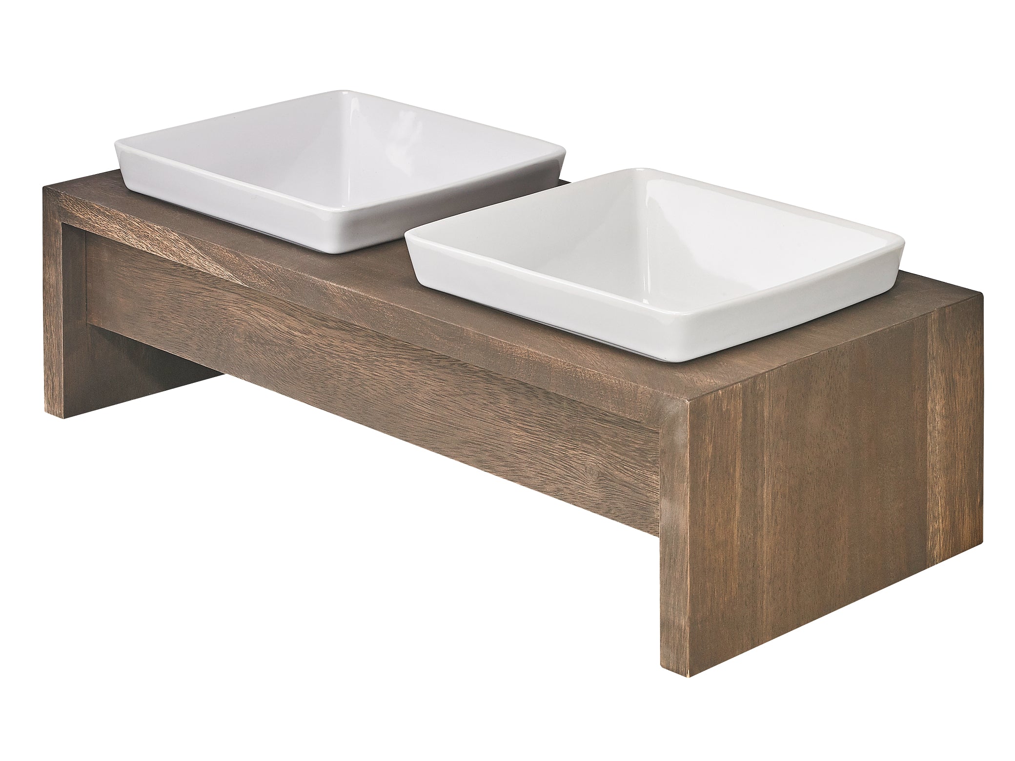 Luxury Wood Artisan Elevated Feeder Bowl