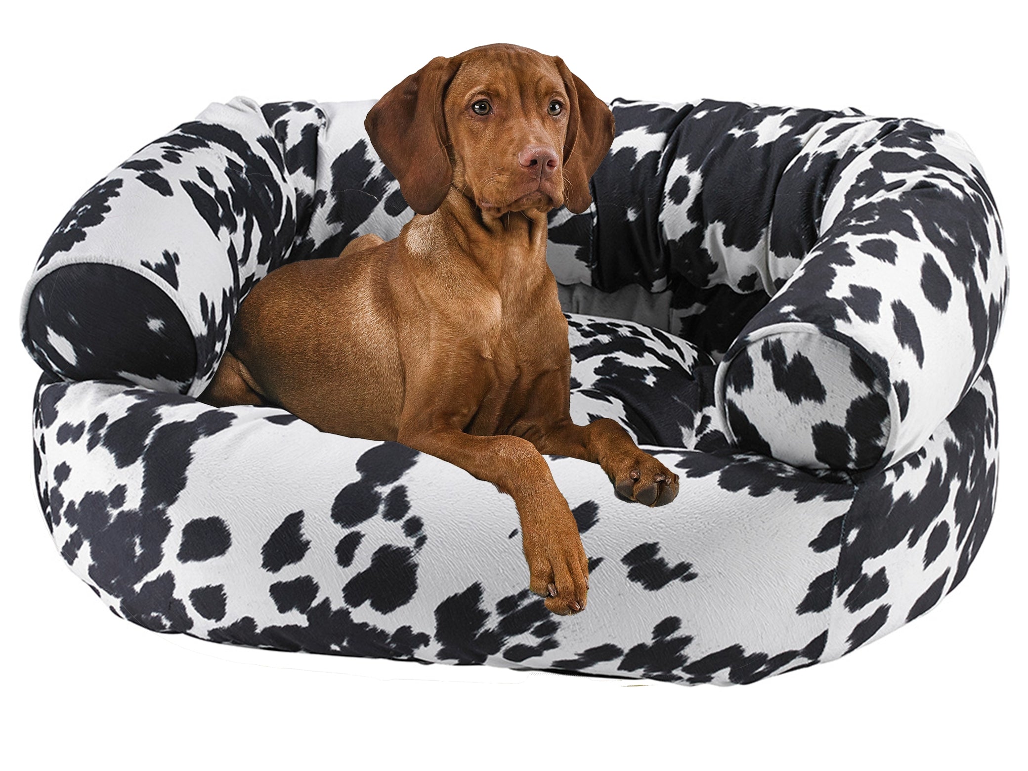 Double Donut Bed — Luxury Bolstered Dog Sofa for Elevated Comfort